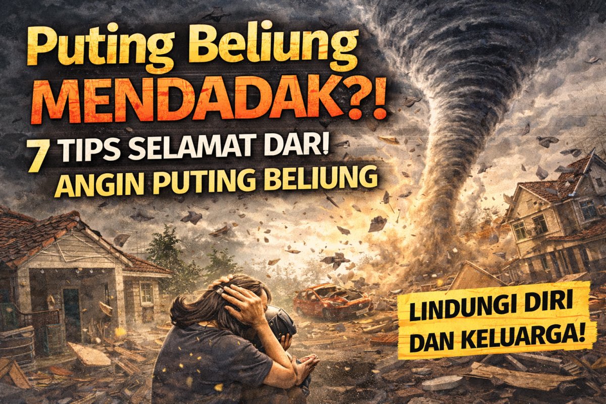 Jika Tiba-Tiba Ada Angin Puting Beliung, Lakukan 7 Hal Ini Agar Selamat!