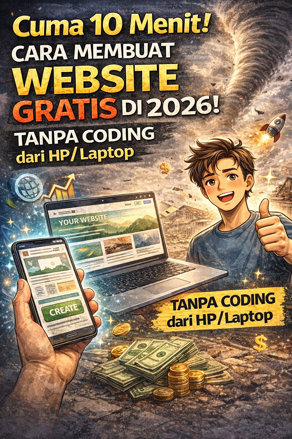 Cuma 10 Menit! Cara Membuat Website Gratis untuk Pemula di 2026 (Tanpa Coding)